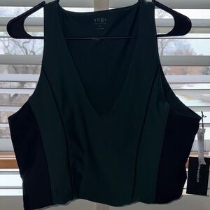Black Sleeveless V-Neck Top